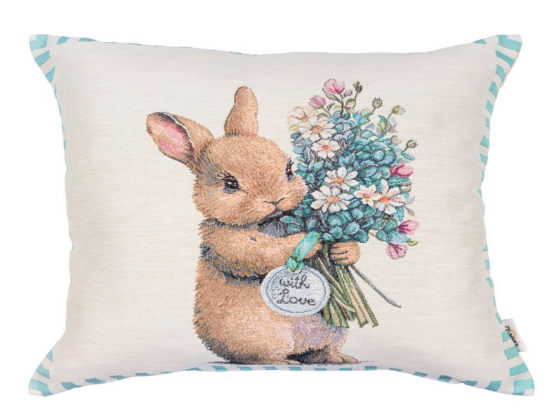 Наволочка великодня гобеленова Сім'я LiMaSo 45х45 см BLUE BUNNIES CO2-NV