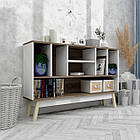 Стелаж для дому W12 на дерев'яних ніжках. Полиця для книг етажерка, поличний стелаж книжкова шафа