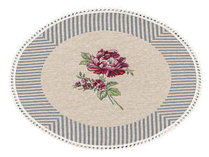 Пасхальна серветка на стіл кругла гобеленова LiMaSo 30 см ROUND1292GR