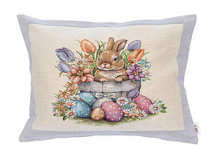 Наволочка великодня гобеленова Сім'я LiMaSo 45х45 см KISS1289GR