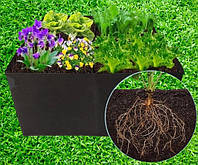 Садовий контейнер для рослин 600х600х300 мм (на 4 відсіки, для квітів, зелені, овочів тощо), фото 5