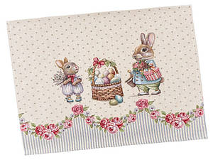 Пасхальна серветка на стіл гобеленова LiMaSo 37*49 см RUNNER1292GR