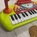 Дитяче піаніно-синтезатор з мікрофоном, запис, музика, світлові ефекти, Infunbebe LML7710, фото 2