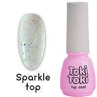 Топ для ногтей без липкого слоя Toki-Toki Sparkle top, 5 мл, блестящие частички