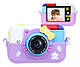 Дитячий цифровий фотоапарат Smart Kids TOY G6 Хелло Кітті Фіолетовий 2 камери 40MP, фото 2