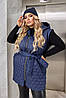 Жіноча демісезонна куртка-жилет зі знімними рукавами на синтепоні 150 розміри батал, фото 4