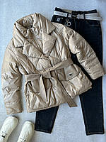 BTN Куртка женская, имитация двойки, осень-весна, цвет camel, размер 38, M