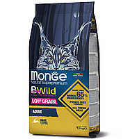 Сухой корм Monge Cat Bwild Low Grain Adult для кошки мясо зайца 1.5 кг