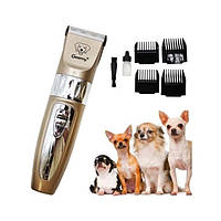 Машинка для стрижки собак и кошек с насадками Geemy GM-635 USB зарядка
