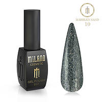 Гель-лак со светлым и темным конфетти Мраморный песок Milano 8ml Marblen sand №10 красивый маникюр