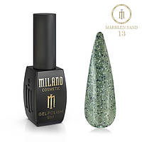 Гель-лак со светлым и темным конфетти Мраморный песок Milano 8ml Marblen sand №13 красивый маникюр