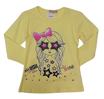Кофта для дівчинки Piyircik kids 104,110 см жовта (084)