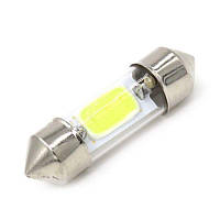 Автомобильная лампа подсветки салона, номера 12V АС (C5W) COB стекло 31mm 50Lm БЕЛЫЙ