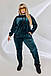 Жіночий стильний велюровий костюм великого розміру новинка 2023, фото 5