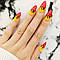 Накладні нігті - червоно-жовте полум'я 24 шт.+ клей для нігтів, типси для манікюру, фото 3