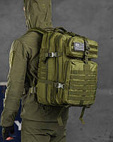 Тактический походный военный рюкзак 45л олива, штурмовой рюкзак хаки оксфорд 800D, военный рюкзак зсу sd128