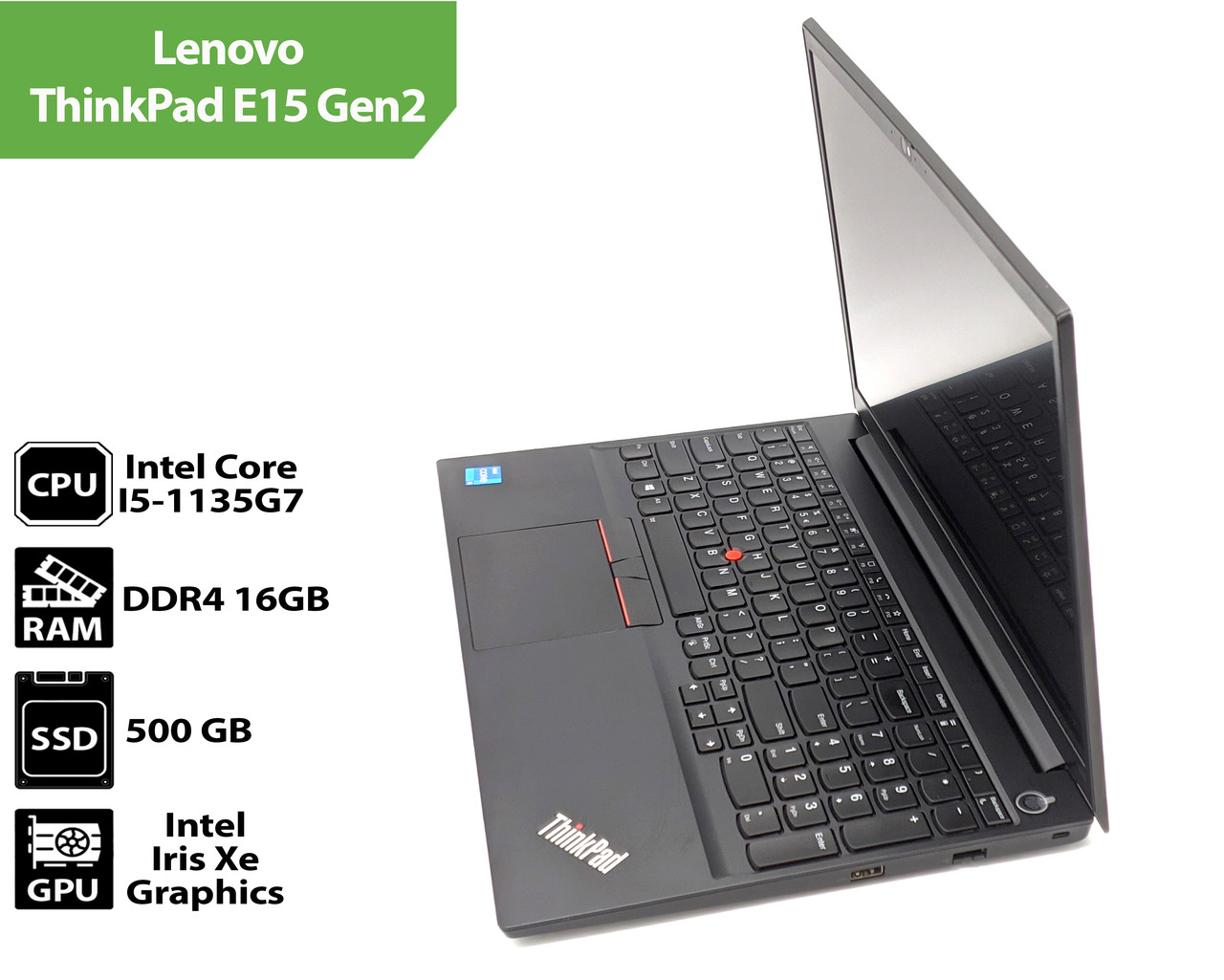 Ноутбук Lenovo ThinkPad E15 Gen2 (15,6"(1920x1080) / Core I5-1135G7 / 16Gb / SSD 500Gb)