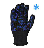Doloni перчатки двойные утепленные трикотажные защитные с ПВХ рисунком, размер 10, Универсал Плюс 648