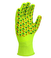 Doloni перчатки рабочие защитные трикотажные с ПВХ рисунком, размер 10, Садовые 4116