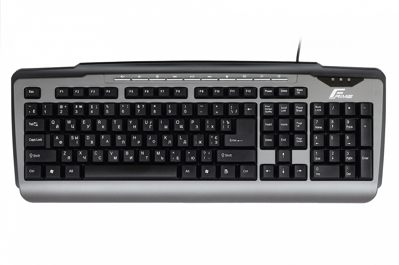 Клавиатура Frime Classic Keyboard Black-Silver USB (FKBB0323)