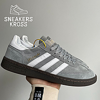 Чоловічі кросівки Adidas Spezial Handball Grey White, Кросівки Адідас Хендбол сірі