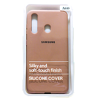 Силиконовый чехол SOFT Silicone Case для Samsung A20/ A30 HQ (с логотипом) персик