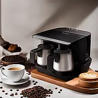 Велика кавоварка Arcelik 1100 Вт TKM 9961, Гейзерна кавоварка з сенсорним керуванням