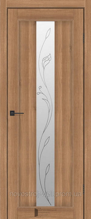 Межкомнатные двери KFD Софт / Soft альба мирта ПВХ (со стеклом сатин и рисунком) 800 - фото 1 - id-p2113557848
