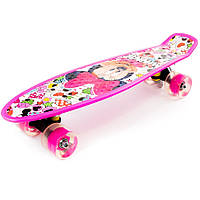 Скейтборд Пенни Борд Minnie Mouse Розовый со Светящимися Колесами