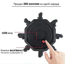Релаксаційний електричний масажер для голови з вбудованим акумулятором YU227, фото 4