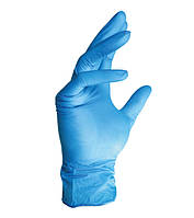 Doloni перчатки одноразовые нитриловые голубые, размер 10, D-Fender 3807