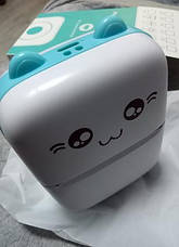 Портативний термопринтер Bambi Cat Mini printer Blue  YU227, фото 3