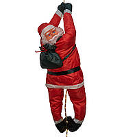 Новорічна світлодіодна декорація - Дід Мороз на мотузці, 120 см, L 2 м, червоний, дюралайт, IP44 (810047)