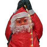 Новорічна світлодіодна декорація - Дід Мороз на мотузці, 90 см, L 1,5 м, червоний, дюралайт, IP44 (810054), фото 3