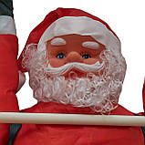 Новорічна світлодіодна декорація - Дід Мороз на драбині, 90 см, L 1,1 м, червоний, дюралайт, IP44 (810115), фото 3