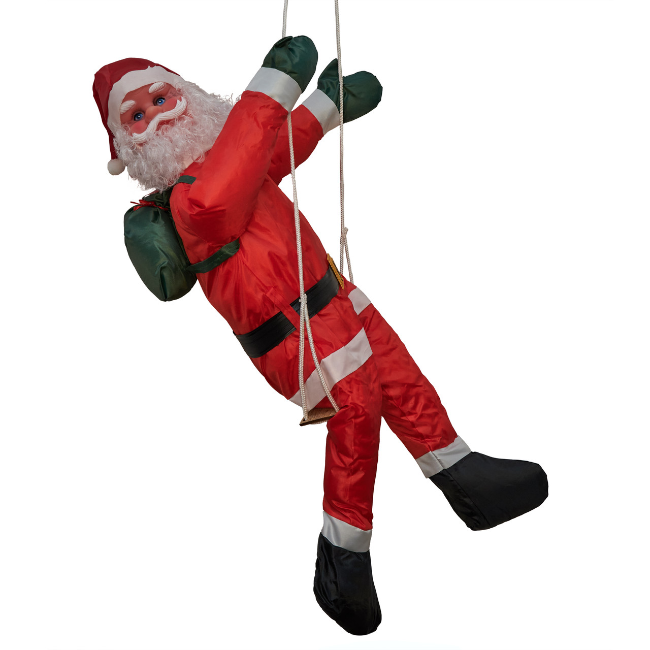 Вуличний декор Фігурка Дід мороз 90 см, на гойдалці (810276), фото 1