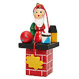 Ялинкові іграшки набір дерев'яні фігурки, 3 шт, 16х9 см, різнокольоровий, дерево, Набір новорічних іграшок (060337), фото 3