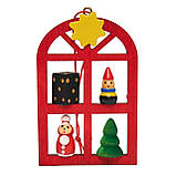 Ялинкові іграшки набір дерев'яні фігурки, 3 шт, 16х9 см, різнокольоровий, дерево, Набір новорічних іграшок (060337), фото 5