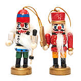 Ялинкові іграшки набір дерев'яні солдатики, 6 шт, 20х8 см, різнокольоровий, дерево, Набір новорічних іграшок ( 060351), фото 5