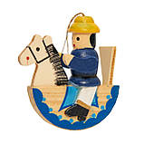 Ялинкові іграшки набір дерев'яні фігурки, 4 шт, 12х12 см, різнокольоровий, дерево, Набір новорічних іграшок (060726), фото 4