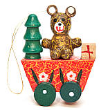 Ялинкові іграшки набір дерев'яні фігурки, 6 шт, 14х14 см, різнокольоровий, дерево, Набір новорічних іграшок (060153), фото 8