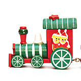 Ялинкова іграшка Дерев'яна фігурка паровозик, 26х8 см, червоний, дерево (060320), фото 3