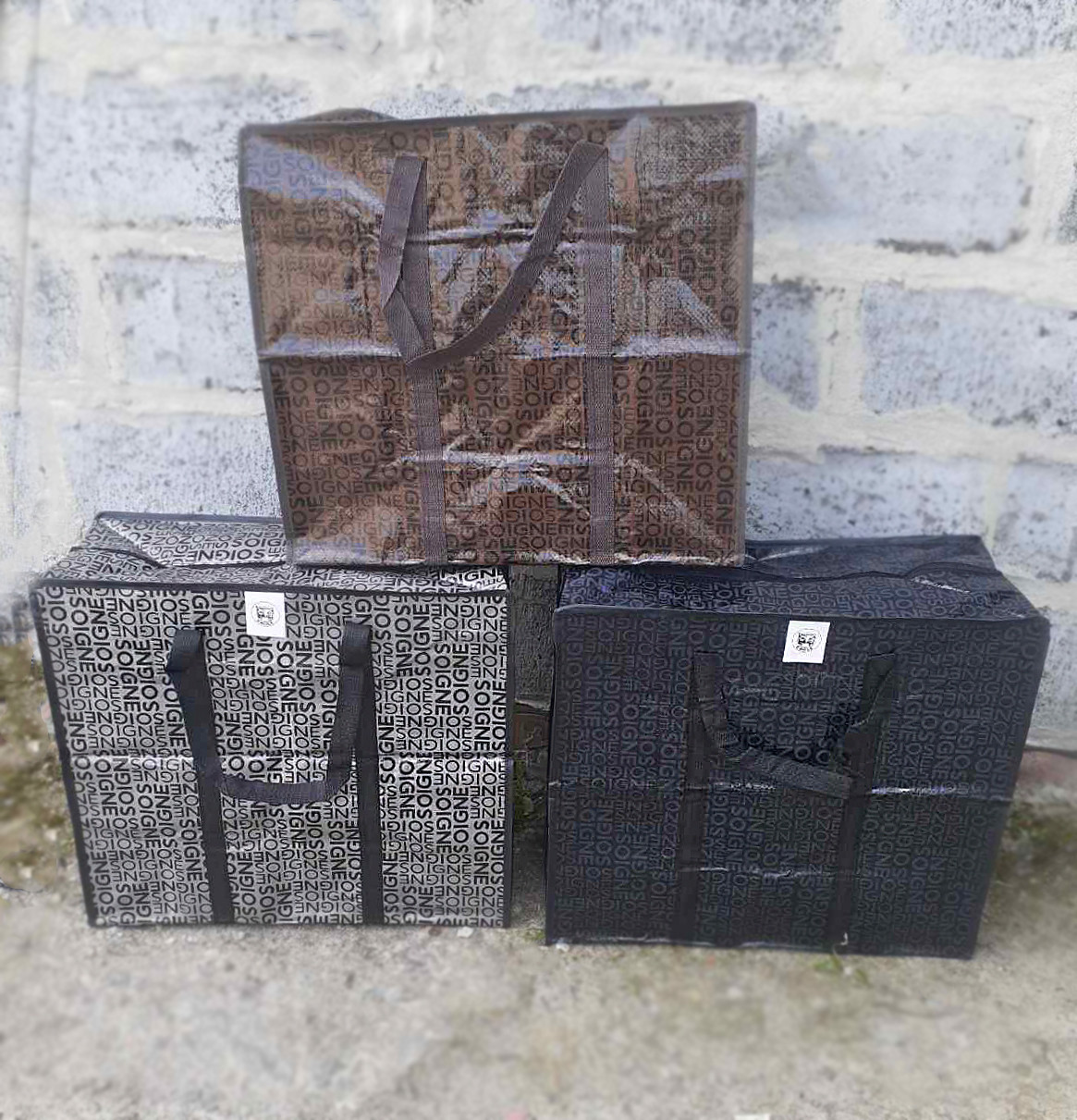 Сумка господарська лакована з прошитими ручками 35*40*20 (см)
