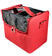 Сумка-чемодан для мастера с раздвижными полочками, Цвет красный