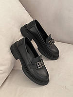 Туфлі жіночі Arcoboletto 907 чорні (весна-осінь, шкіра натуральна) (5365)