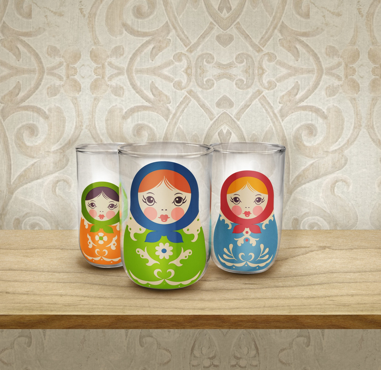 Склянки Fred & Friends Babushcups 3 шт