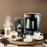 Автоматична кавоварка Karaca Hatır Barista Cappuccino и турецкая кофемашина Pearl White для дому та офісу