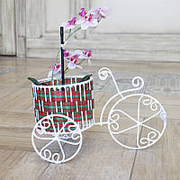 Кашпо кована підставка для квітів велосипед 3-колісний 18*35 см