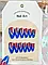 Накладні нігті - червоно-сині полум'я 24 шт.+ клей для нігтів, типси для манікюру, фото 5