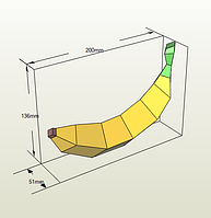 PaperKhan конструктор из картона 3D банан растение Паперкрафт Papercraft набор для творчества игрушка оригами